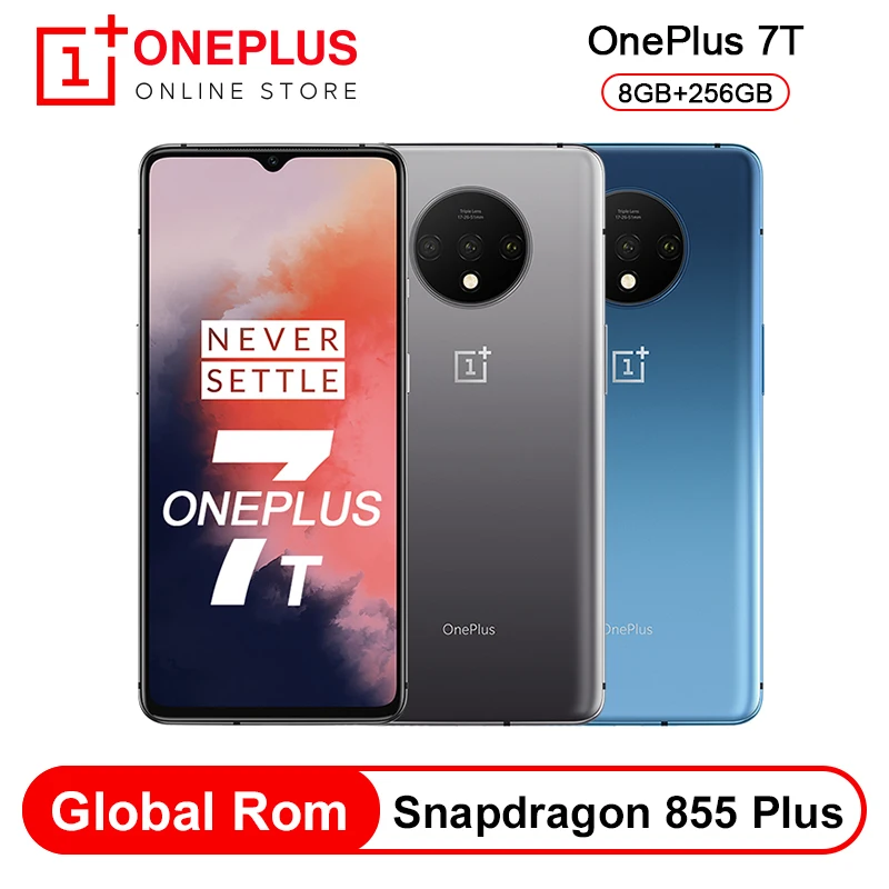 OnePlus 7T Global rom 8GB 256GB Snapdragon 855 Plus 6 55 '➐Hz дисплей 48MP Тройная камера 3800mAh 30W быстрая