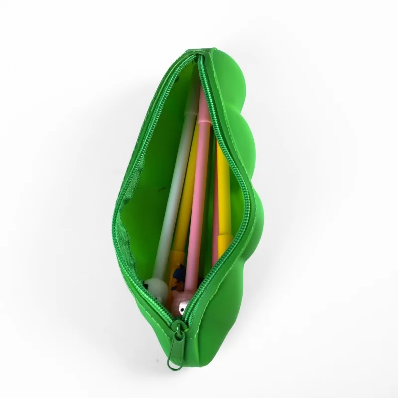 Cute Pencil Case Kawaii Fruit Candy Color Silicone Coin Purse Jelly Coin Purse Key Wallet Earphone Organizer Storage Box Pocket