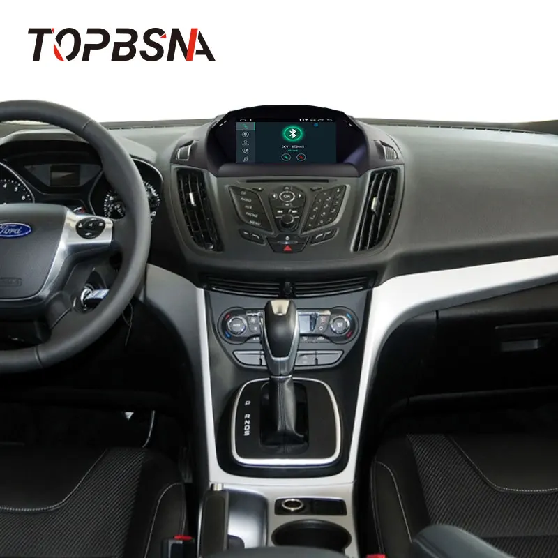 Sale TOPBSNA Android 9.0 Car DVD Player For Ford Kuga Escape C-Max 2013 2014 2015 2016 2017 2018 1 Din Car Radio Stereo Headunit WIFI 5