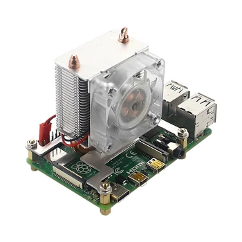 

Tower Cooling Fan Super Heat Dissipation 7 Color Light Fan with Heat Sinks for Raspberry Pi 4B/3B+/3B