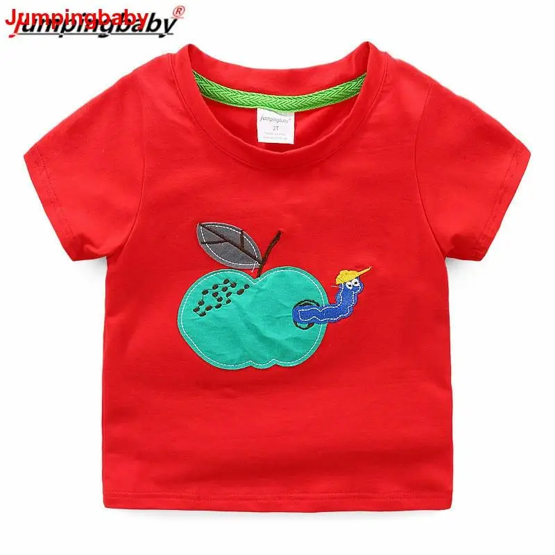Jumpingbaby/Коллекция года; футболка для мальчиков; Camiseta; детская футболка; топы для девочек; летний топ; Roupa menina Koszulka Koszulki Meskie; футболка