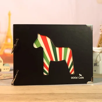 

7 Inch Crazy Pony Diy Handmade Photo Albums Self-adhesive Loose-Leaf Scrapbook Wedding Birthday Gifts Baby Memory Photobook