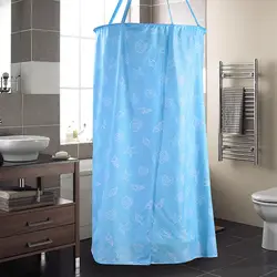 Синий Средиземноморский душ занавеска для ванной водонепроницаемый холодной защиты утолщаются полиэстер круглый душ шторка для ванной