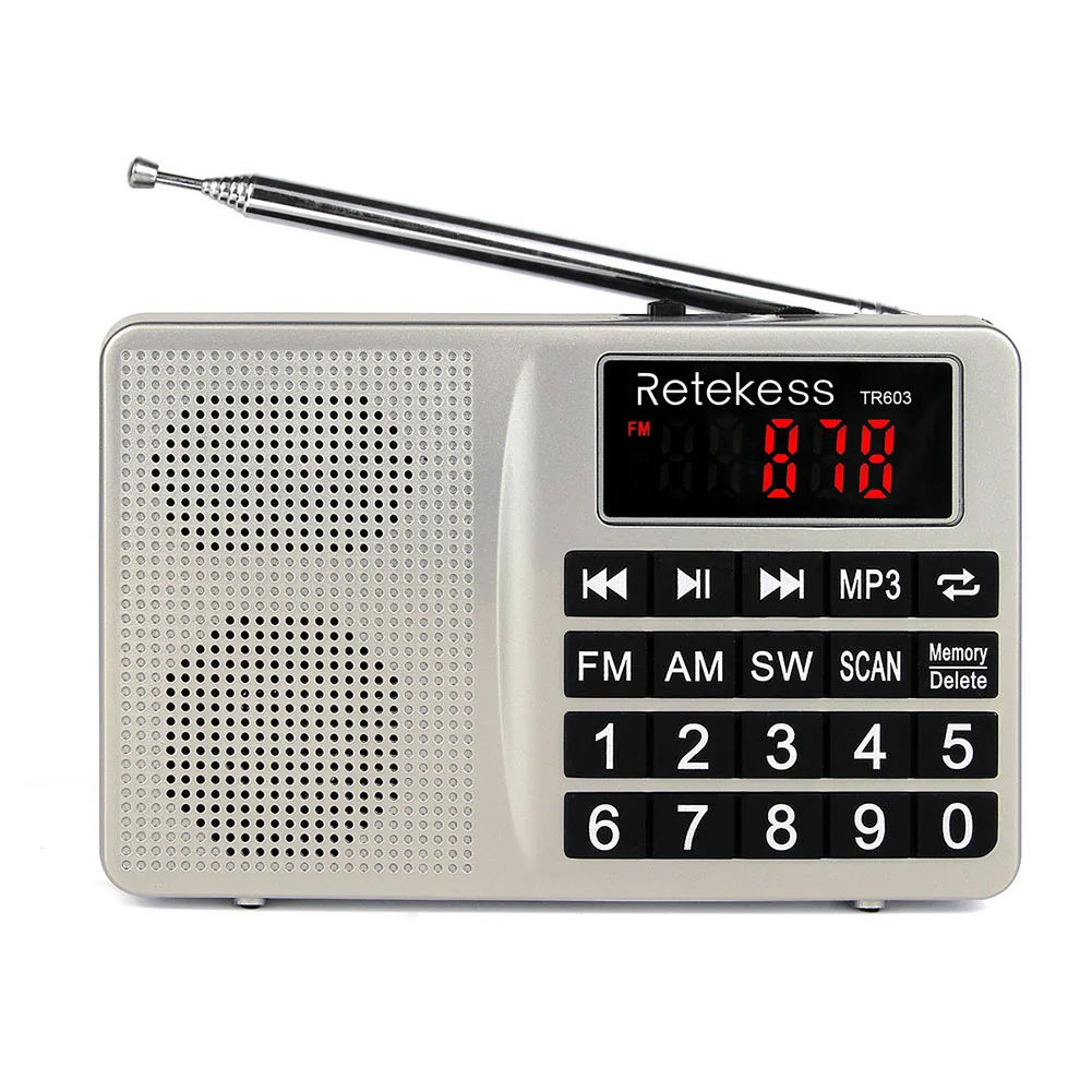ТРАНЗИСТОР TR603 AM/FM-радио цифровой с поддержкой TF-карт | Электроника