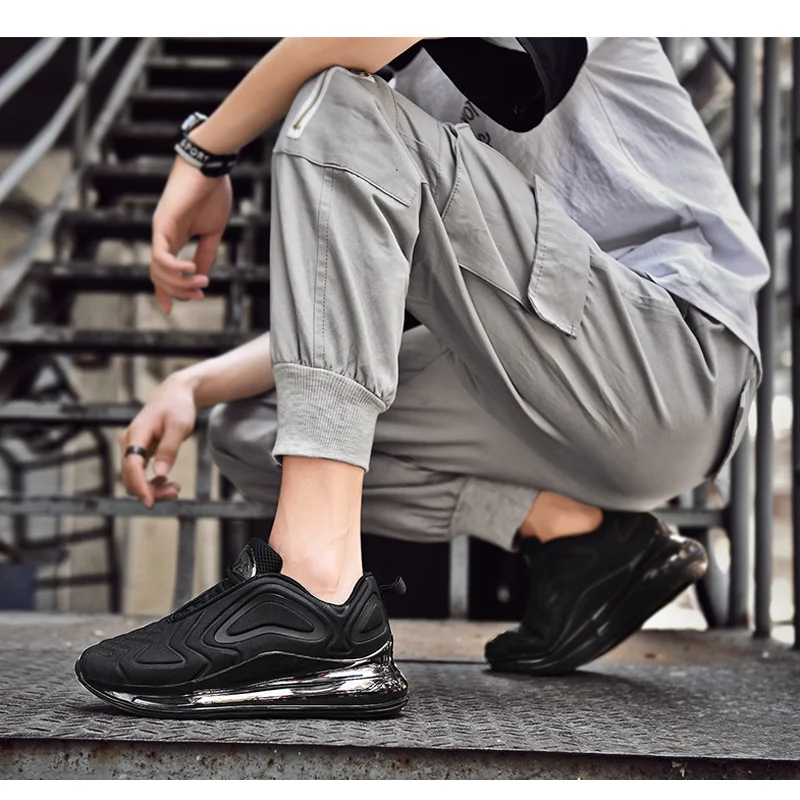 Новые сетчатые кроссовки с воздушной подушкой, спортивная обувь для мужчин, уличный светильник, дышащие, большие размеры, спортивная обувь