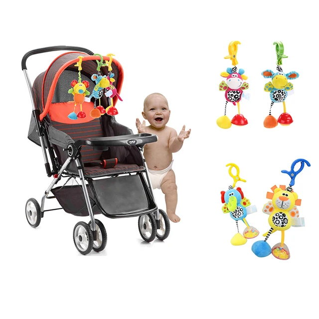 Hochet A Suspendre Pour Bebe De 0 A 12 Mois Jouet Pour Poussette Berceau Animal Nouveau Ne Lion Peluche Cloche A Main Cadeaux Aliexpress