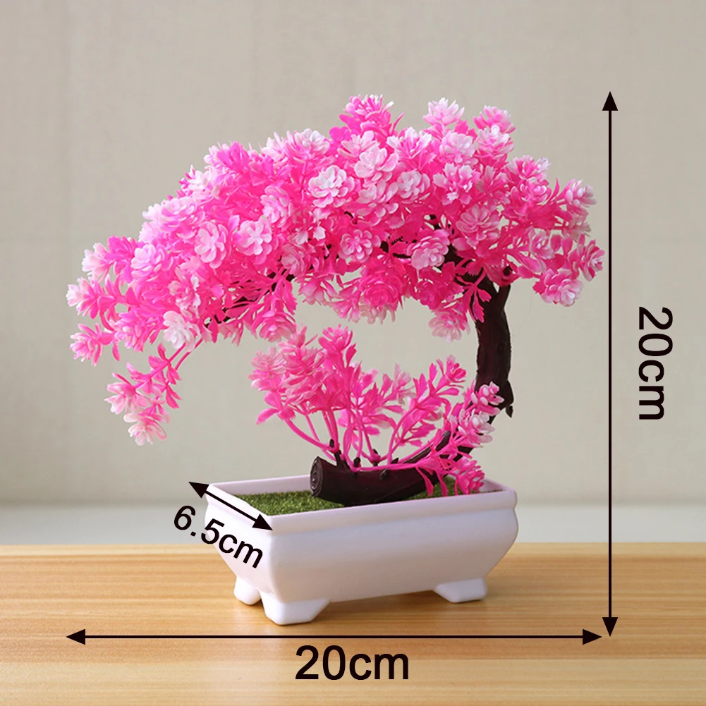 Hotel Tree Pot Flowers Plastic Home Decor Table Artificial Plant Bonsai Fake Simulation Ornaments Garden Small Potted