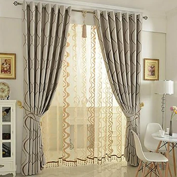 

Blackout Curtains Polyester Darkening Curtains Finished Drapes Blinds Tend for Living Room Window Curtains 106.3*39.4 inch