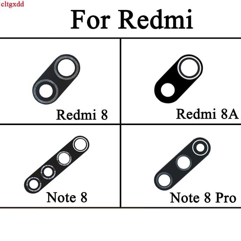 

cltgxdd 2pcs/lot Coopart New Back Rear Camera lens glass replacement for Xiaomi Redmi 8 / redmi 8 A / note 8 /note 8 pro