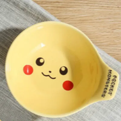 Pikachu ceramic cup milk mugcreative cartoon water cup monster bowl dishes Pocket Monsters cutlery set Funny strange gift CL0931 - Цвет: C-bowl