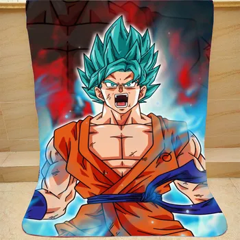 

Dragon Ball Coral Fleece throw Single Fall Blanket For Bed Sleeping Cover Bedding Goku Throw Blanket drop shipping