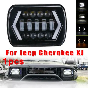 

1* LED Headlight 300W Square 7 Inch 8-Beads For Jeep Cherokee XJ Waterproof Practical