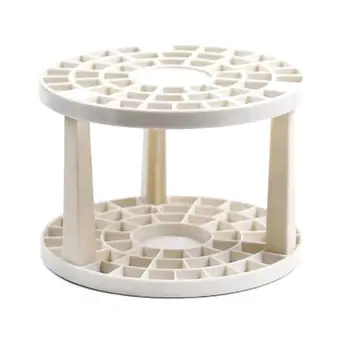 

Beauty Holder Cosmetic Pencil Holders Paint Rack Brush Pen Makeup Tool Multi-Bin 49 Holes Stand Round