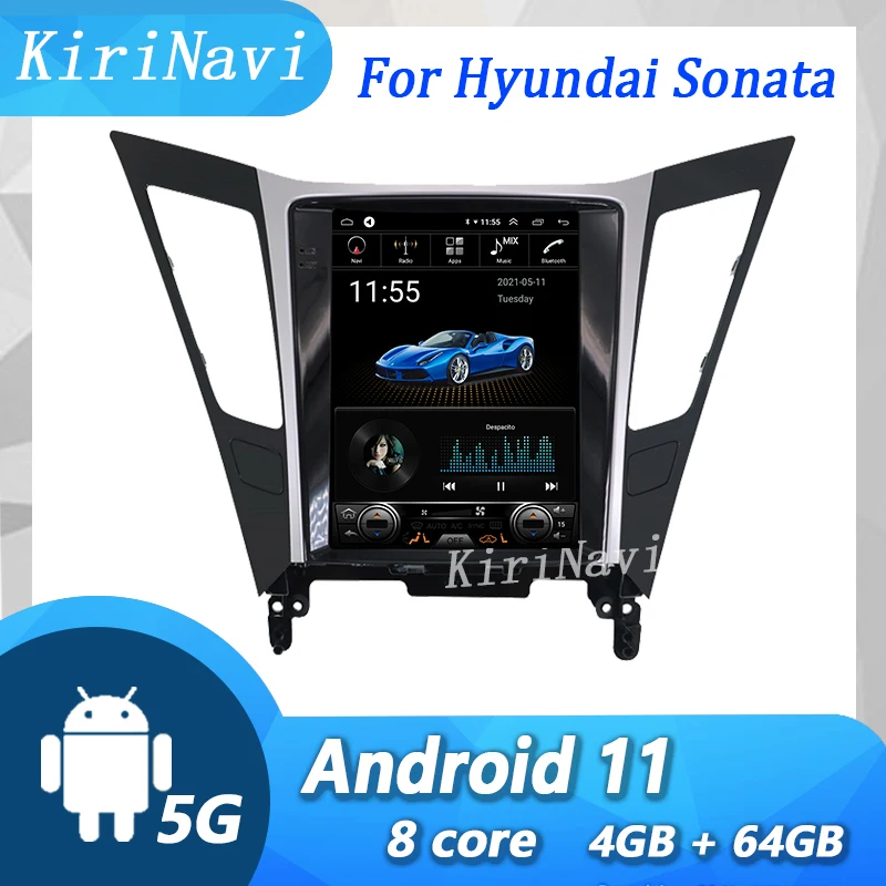 Вертикальный экран KiriNavi в стиле Теслы Android 10 0 автомобильное радио GPS-навигация