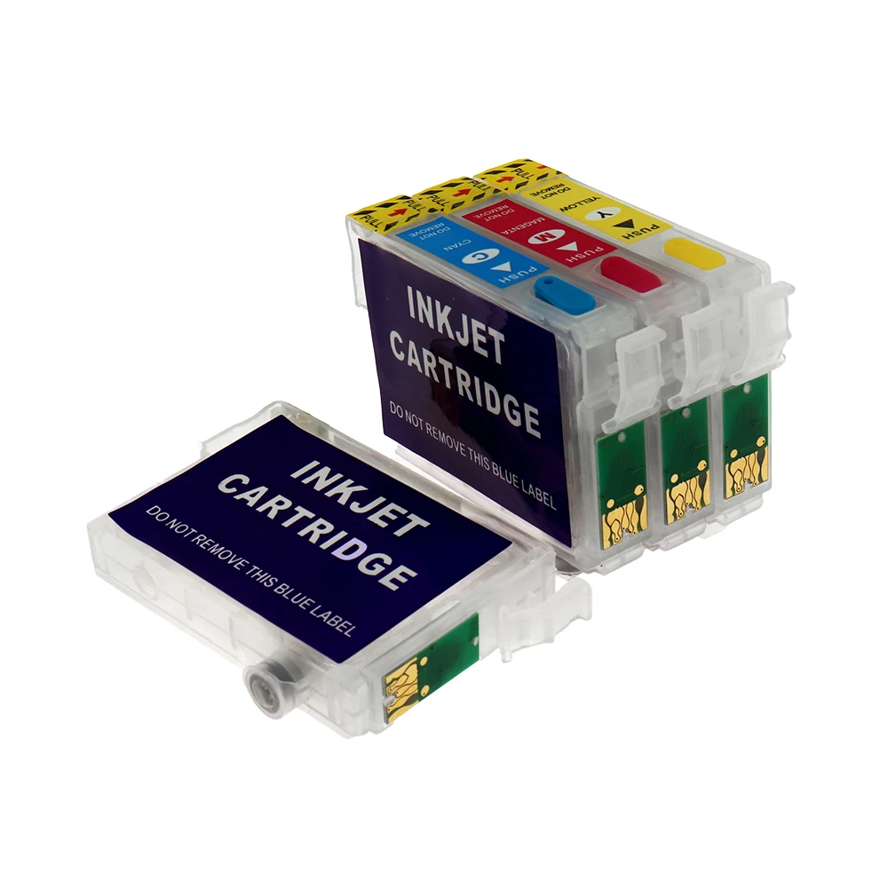 4 шт. картриджи T1281 для принтера Epson t1281 t1282 t1283 | Компьютеры и офис