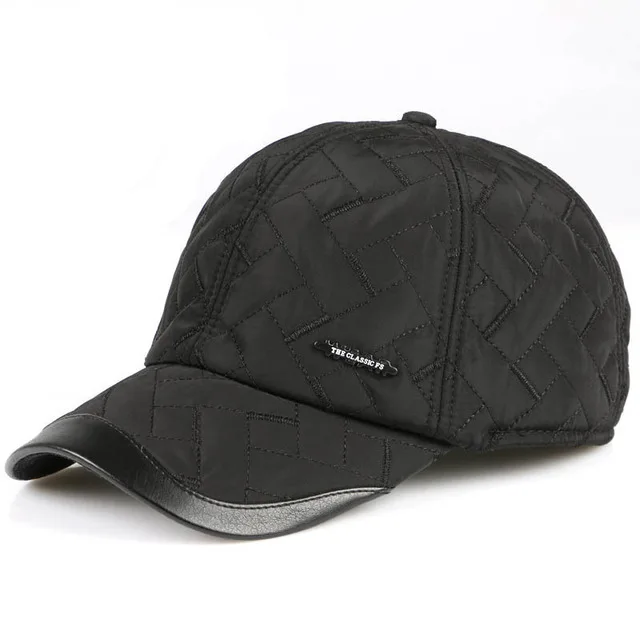 

2019 NEW Autumn Winter Baseball Caps For Men With Ear flaps Cotton Thick Warm earmuffs Cap Men Dad Hat & Caps Casquette