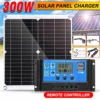600W 300W Solar Panel Kit Complete Dual 12/5V DC USB With 60A/30A Solar Controller Solar Cells for Car Yacht RV Battery Charger 1
