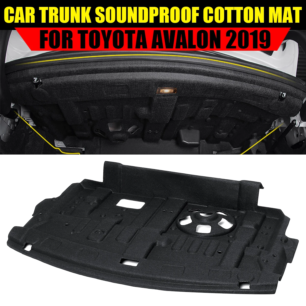 

Car Rear Trunk Soundproof Cotton Mat Sound Proof Deadening Protective Sticker Cover For Toyota Avalon 2019