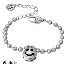 925 стерлингового серебра круглые бусины смайлик женский S925 браслет(FGL