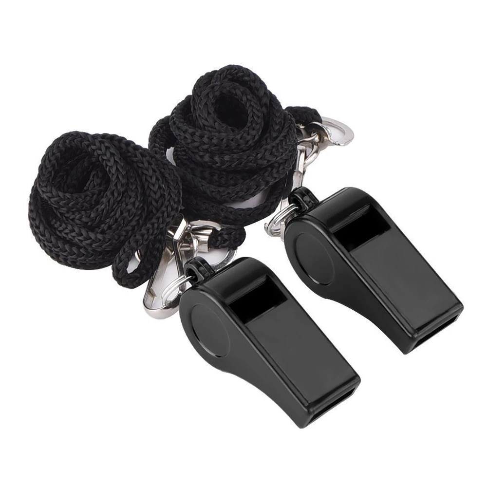 CN_ 2Pcs Pro Referee Football Sports Training Outdoor Whistle with Lanyard Wel 