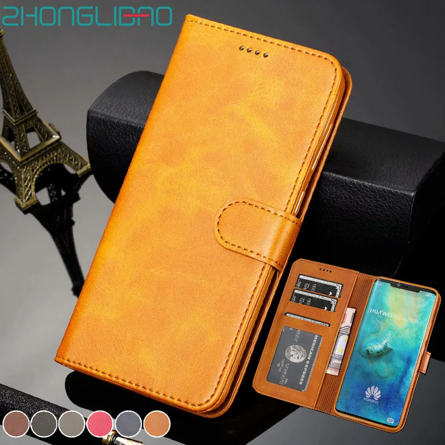 Флип кейс для Huawei P30 P20 Mate 20 Pro Lite Nova 3i 4e 3e 4 Y5 Y6 Y7 Y9 P Smart 2019 Honor 10 8x 7a 7c 8c кожаный