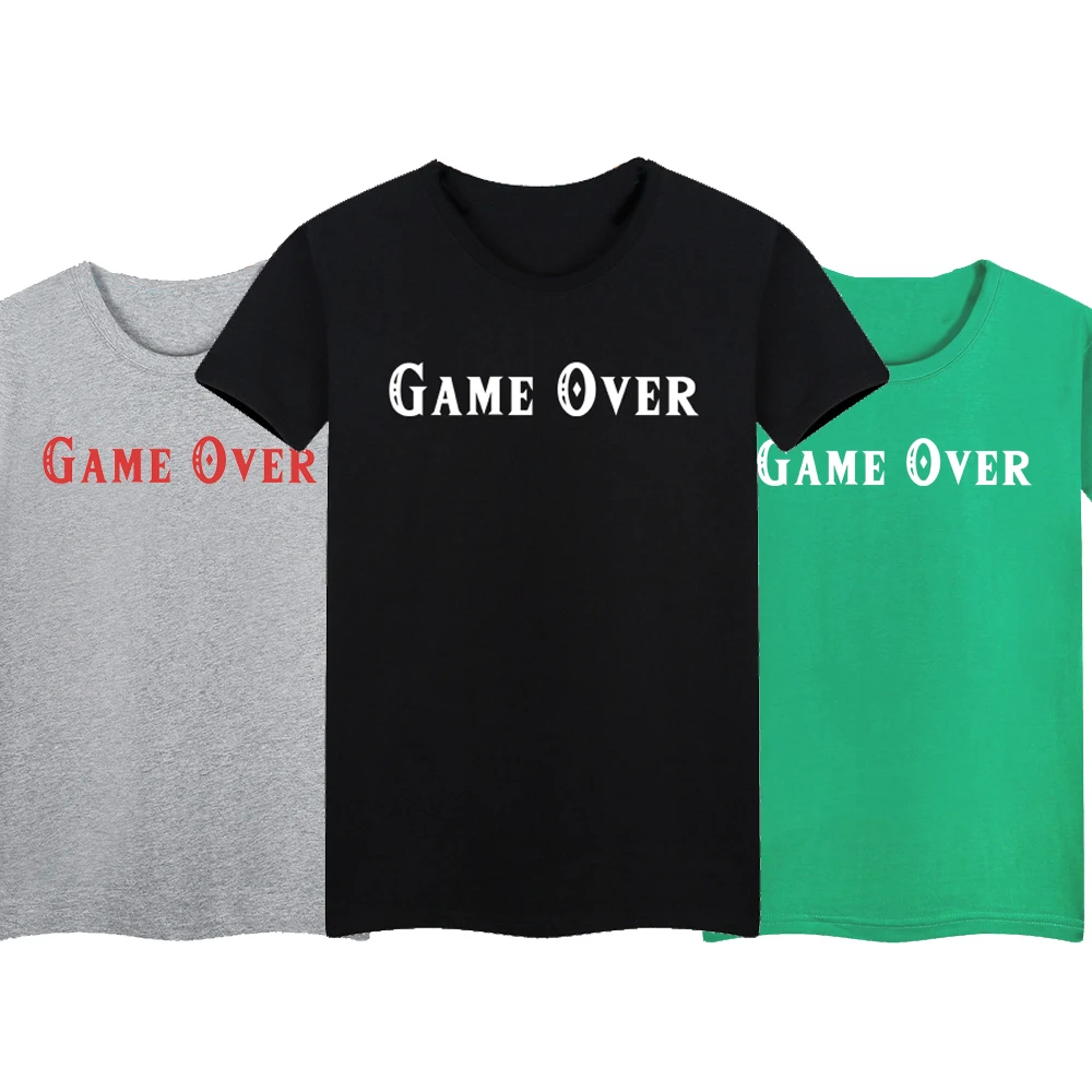 

Новая футболка для фанатов игры с надписью «game over words»