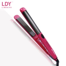 2 в 1 выпрямление волос щипцы для завивки Быстрый теплый светодиодный дисплей Турмалин Керамическая нагревательная пластина Профессиональный Выпрямитель для волос