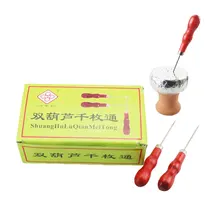 נרגילות עץ ידית רדיד פירסינג כלי יחיד מחט אגרופן עבור Chicha/Narguile אלומיניום רדיד נרגילה מים צינור אבזרים(China)