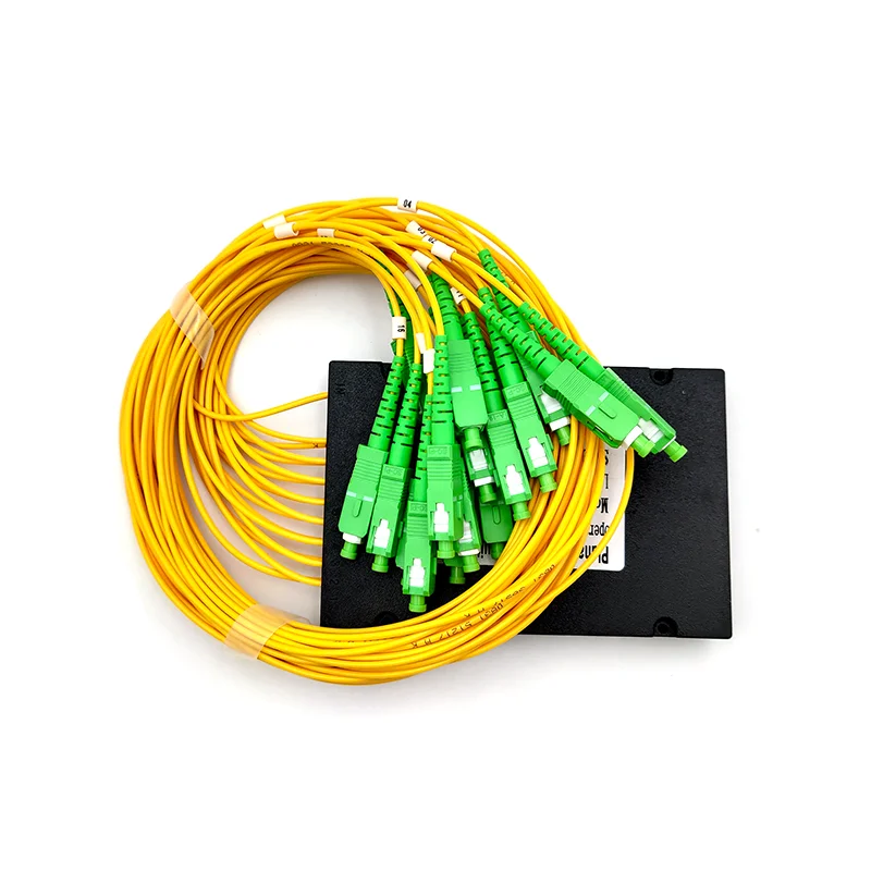 

SC /APC 1x16 2.0MM PLC optical splitter SC /APC 1x16 PLC Fiber optical splitter single mode