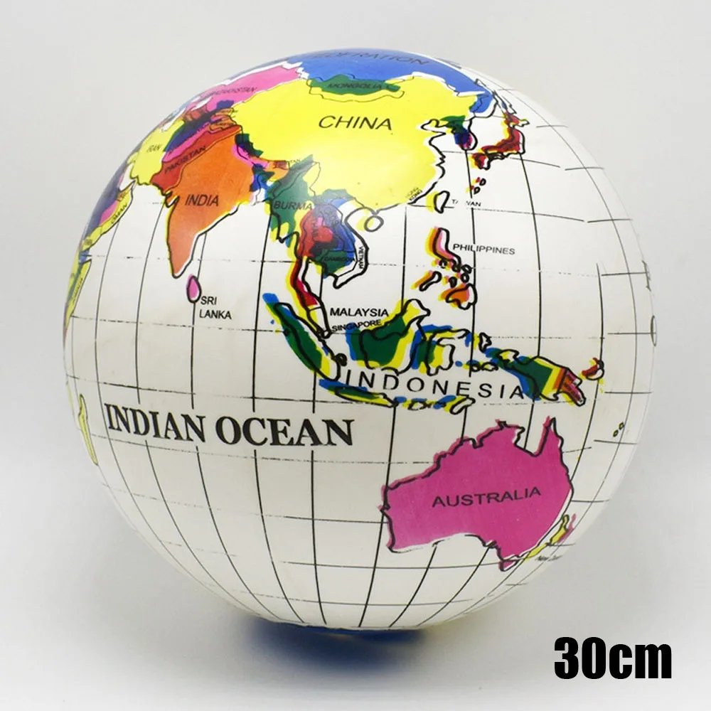 Deli 30 см надувной шар мировая Земля Карта океана мяч география обучающий пляжный мяч Детская игрушка украшение для дома и офиса