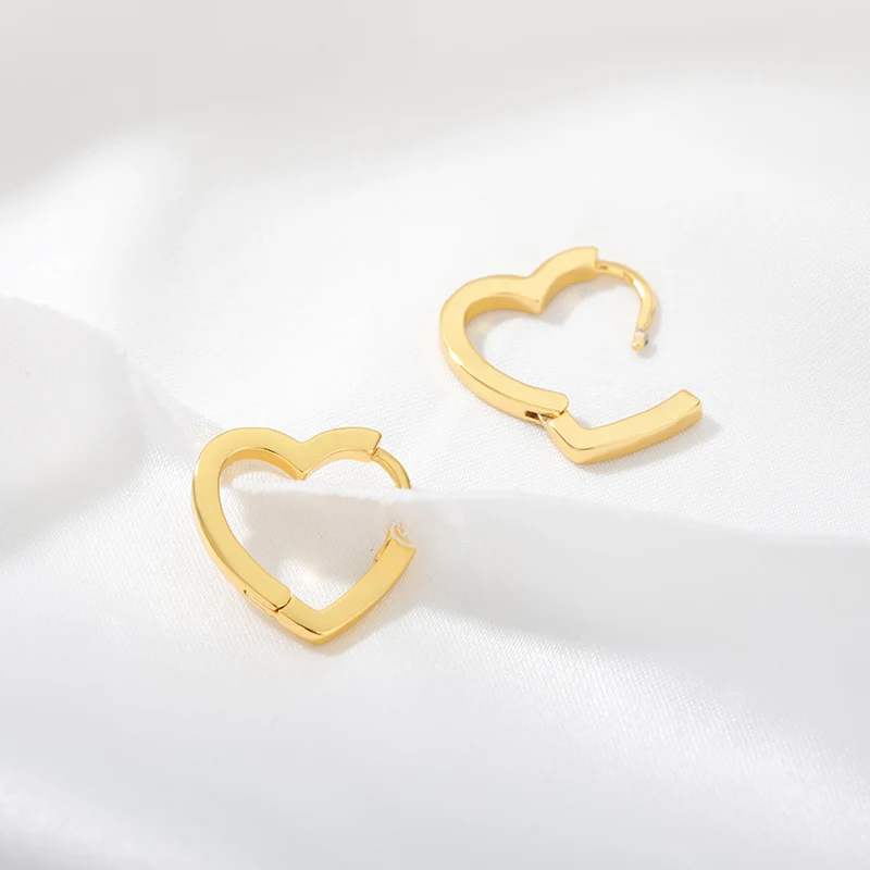 Brand Fashion Earrings Heart Drop Stainless Steel
