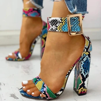

2020 Summer Fashion Woman Shoes Sandals High Heels Buckle Party Wedding Pumps Zapatos De Mujer Sandalias LP641