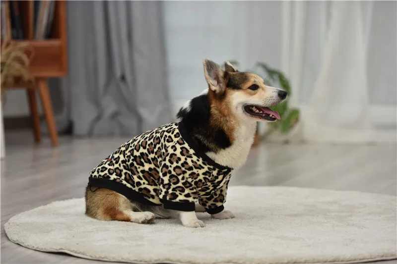 Одежда для домашних собак осень-зима теплые куртки для собак для маленьких и средних собак модный Леопардовый Теплый костюм для кошек одежда для щенков