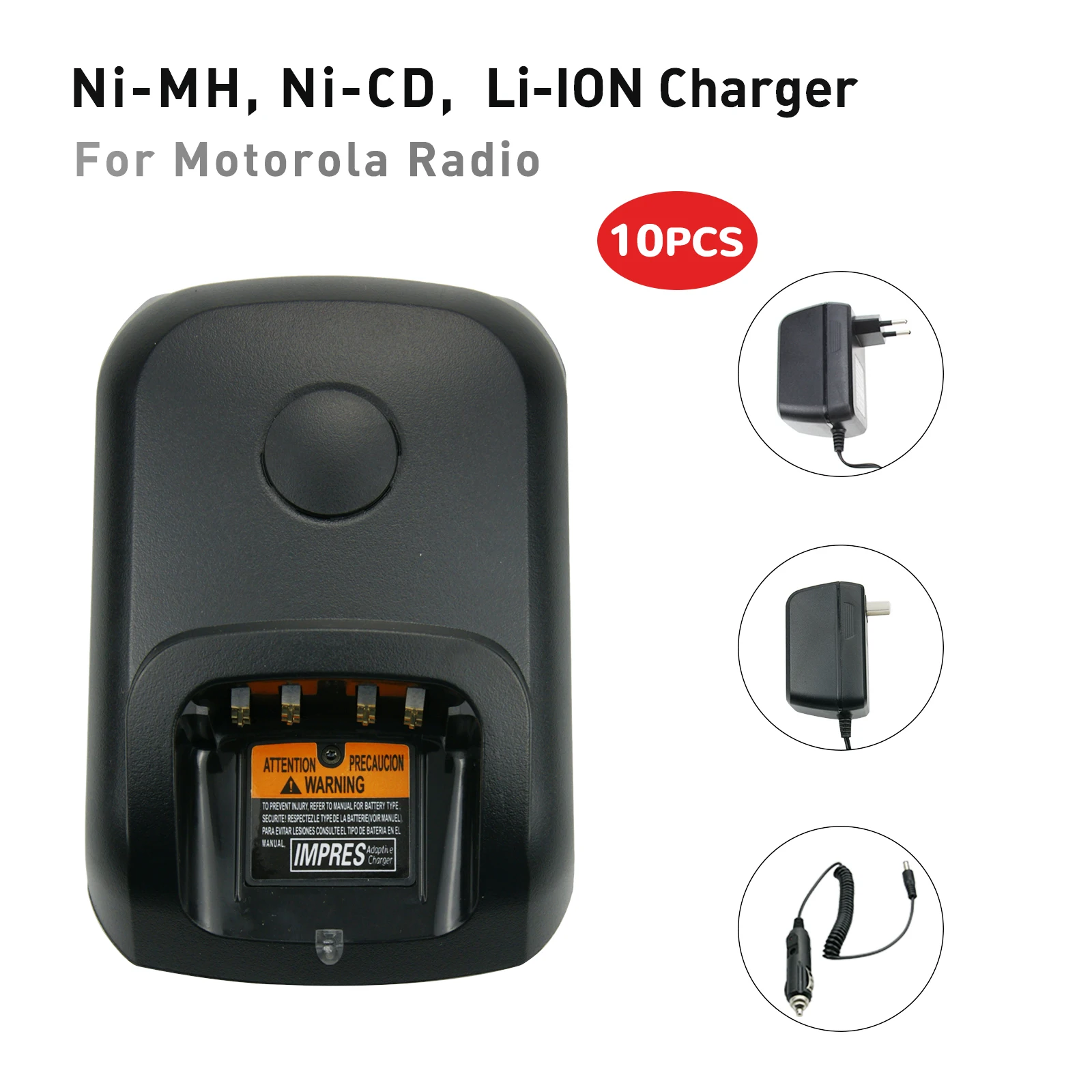 PROD 4000169171534 10 Pcs Battery Desktop Rapid Charger Compatible for
Motorola XPR6300 XPR6350 PR6380 XPR6500 XPR6550 XPR6580 XTR8300