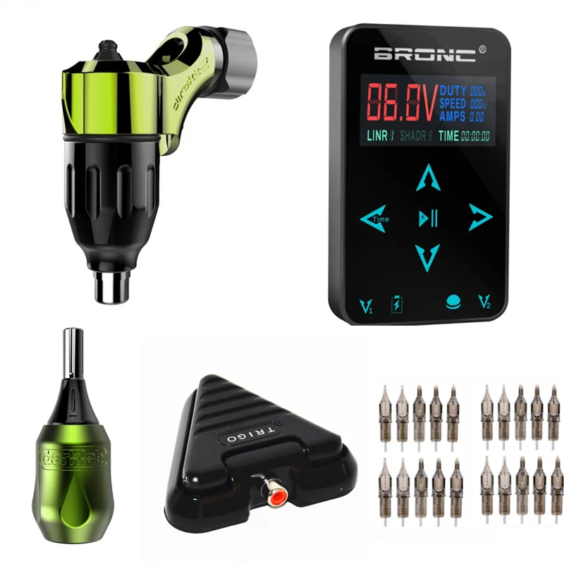 Professional Drive Direct 2 Rotary Tattoo Machine Swiss Motor With Bronc 2.5A Power 32mm Cartridge Grip Kit Free Shipping | Красота и