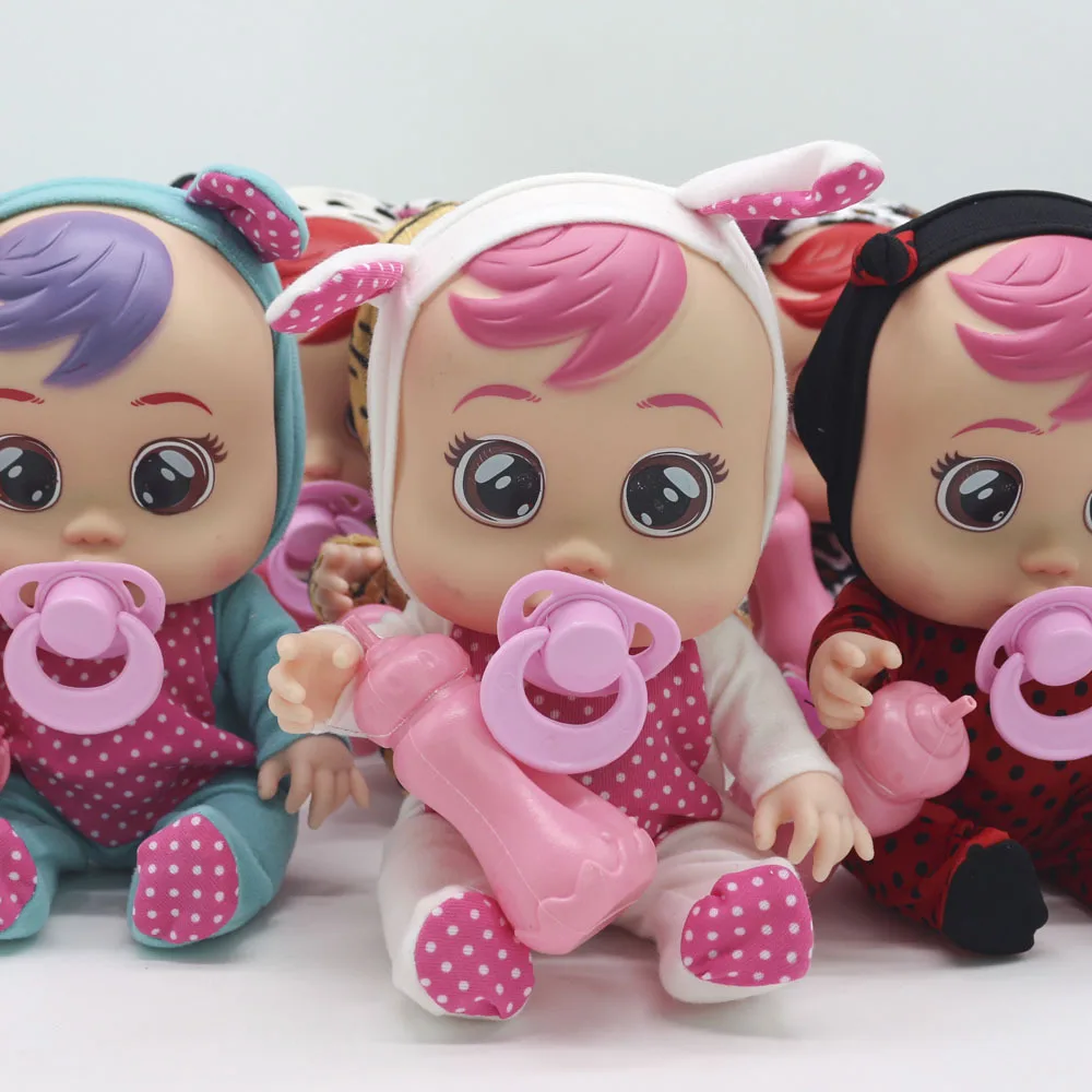 

Hot Electric Silicone Crying Baby Doll, Sound, Dressing Doll Toy Gift For Children