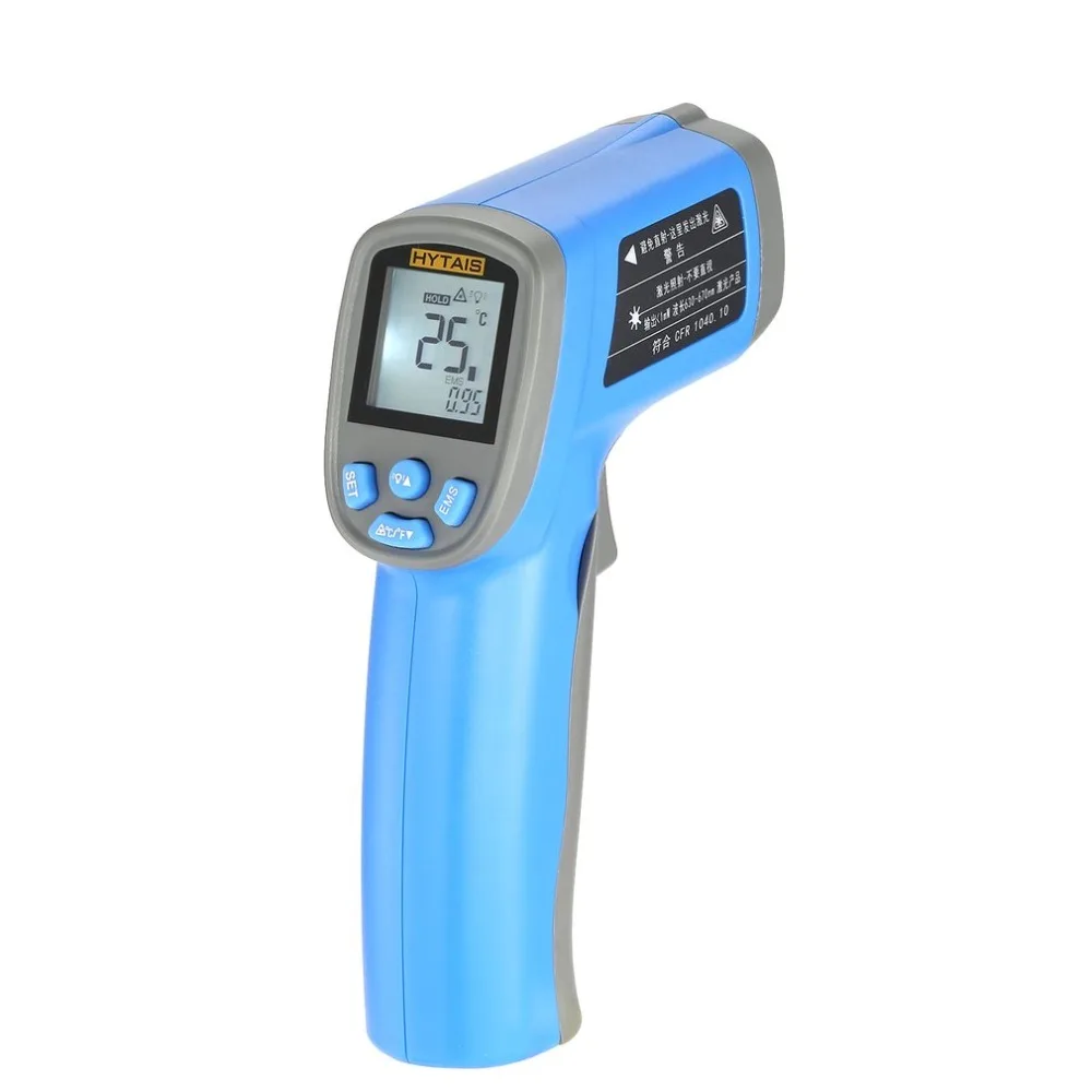 HYTAIS TS550 Digital Infrared Handheld Temperature Gun Thermometer Industrial with Non-Contact IR Laser Point LCD Backlight