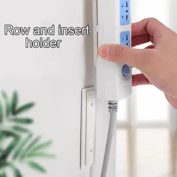 

Self-Adhesive Desktop Socket Fixer Cable Organizer Self-Adhesive Power Strip Holder Fixator Wall-Mounted Fixer