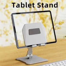 Support pliable Biaxial pour tablette Pc, Support de bureau réglable en métal pour iPhone iPad Xiaomi
