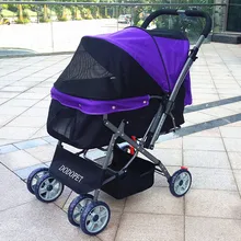 Прогулочная коляска для собак, двусторонняя Роскошная коляска для домашних животных, складная коляска для собак, кошек, автомобилей