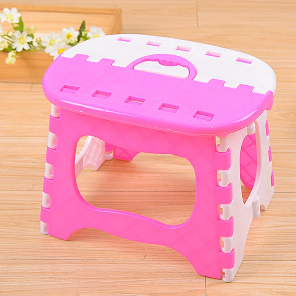 

With Handle Plastic Space Saving Outdoor Folding Stool Bathroom Use Portable Lightweight Seat Anti Slip Children Adult Fishing