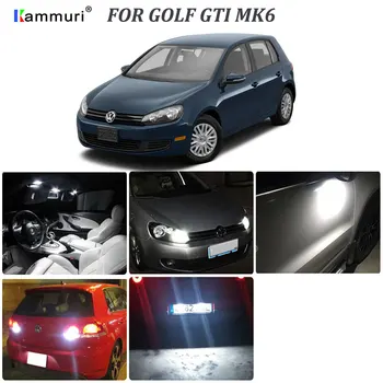 

White For VW GOLF 6 MK6 MKVI GTI 2010-2014 led interior light kit + Reverse bulb + Under mirror + License plate + Parking light