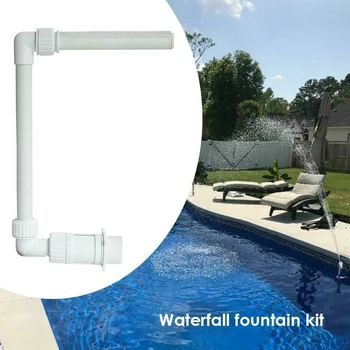

Gardening Water Adjustable Swimming Pool Waterfall Fountain Kit White Spray Tool PVC DC112