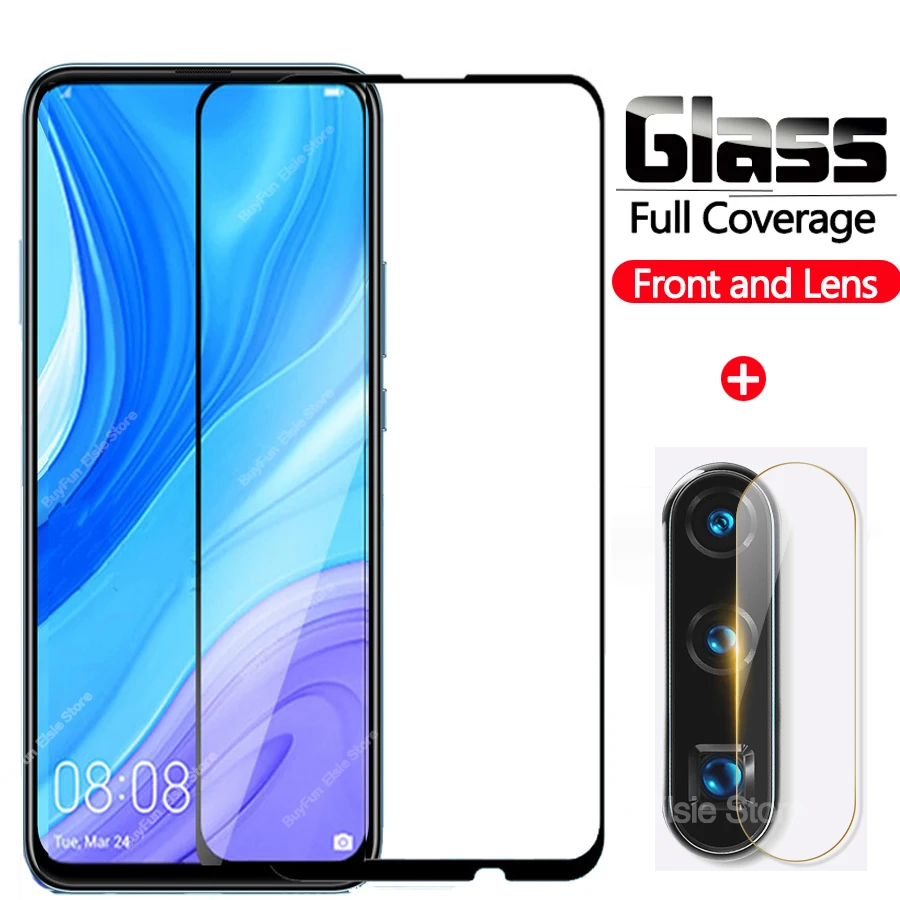 Закаленное стекло 2 в 1 для Huawei y9s полное покрытие Защита экрана huawey y9 s y 9 Prime 2019