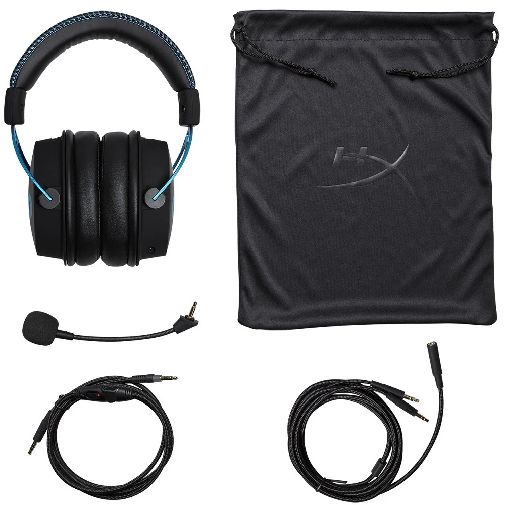 Гарнитура HyperX Cloud Alpha Cloud9 Edition 13-27000 Гц, 65 Ом, 98 дБ, 50-18000 Гц,-43 дБ, 2.2 кОм, цвет: черный/синий