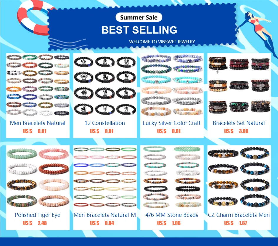 Changing Color Bracelet Fashion Natural Stone Beads Bracelets For Women Men Mood Emotion Feeling Temperature Jewelry Wholesale