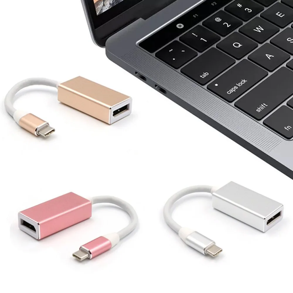 1080P USB 3,1 type C к DP адаптер USB-C для отображения портов адаптеры конвертер Поддержка 4K UHD для Macbook Pro //