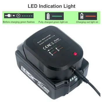 

For Makita 14.4V-18V LXT Li-ion Battery Fast Charger Compatible with BL1830 BL1850 BL1860 BL1840 Lithium Batteries BL1440 BL1430