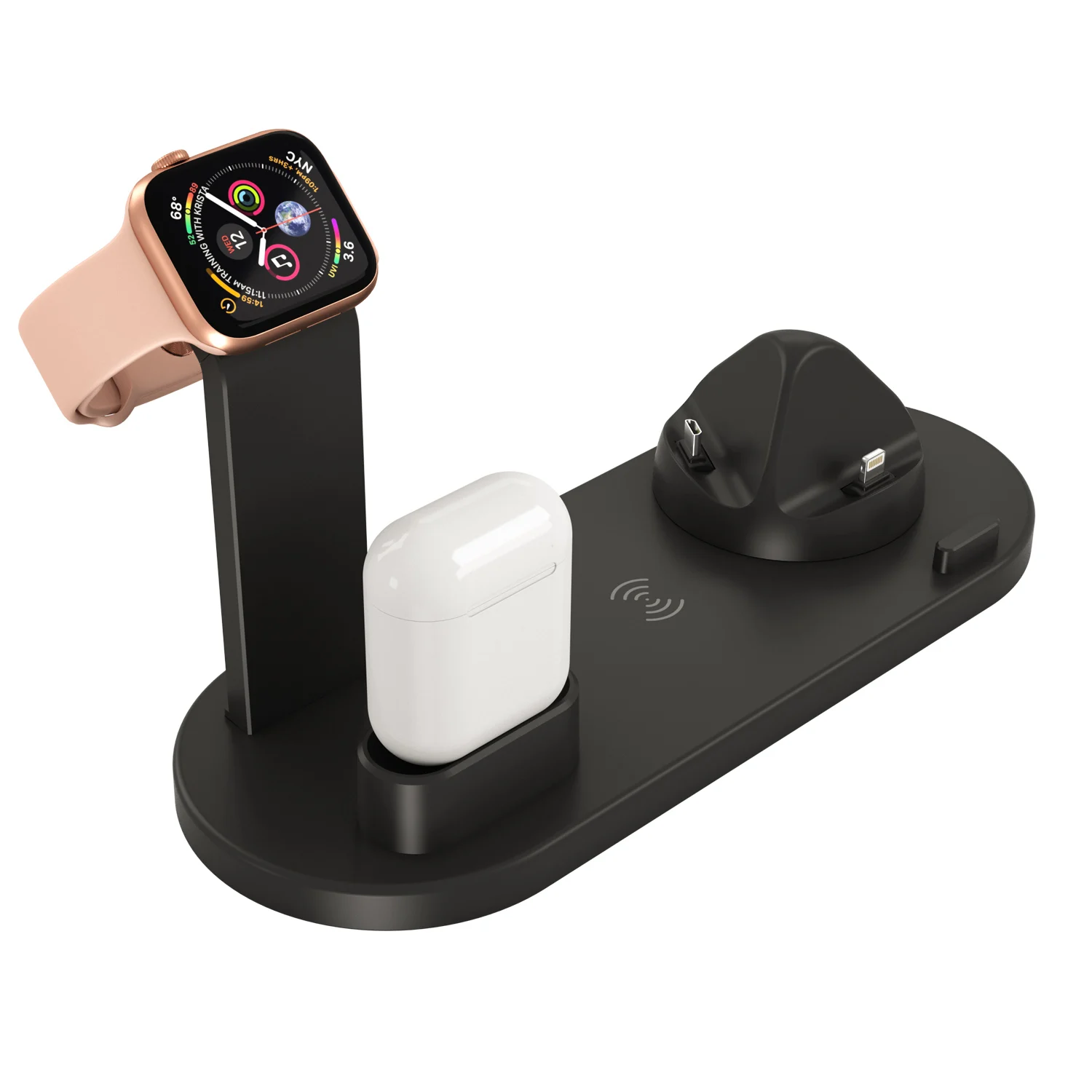 Для Apple Watch и Airpods зарядная станция Беспроводное зарядное устройство 3 в 1 беспроводная зарядная док-станция для нескольких устройств