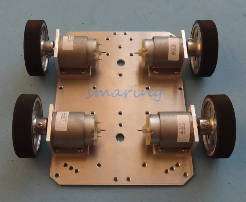 37mmMotor Robot Smart Car Chassis With Speed Encoder 4 Wheels Drive Car For DIY Kit Educational Teaching Tool